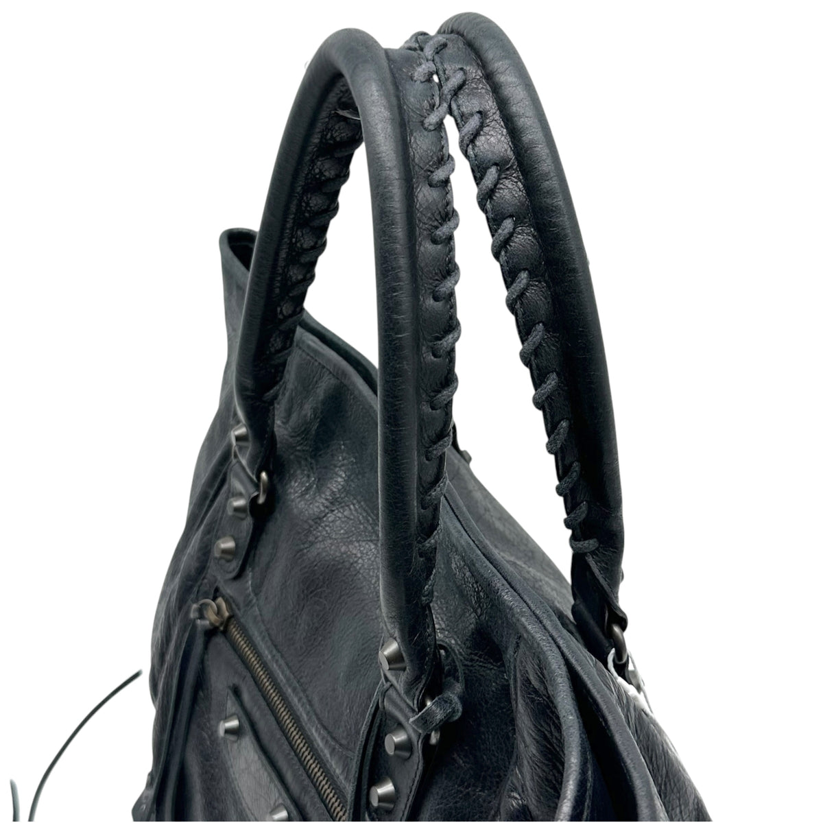 Balenciaga Black Leather City Tote Bag