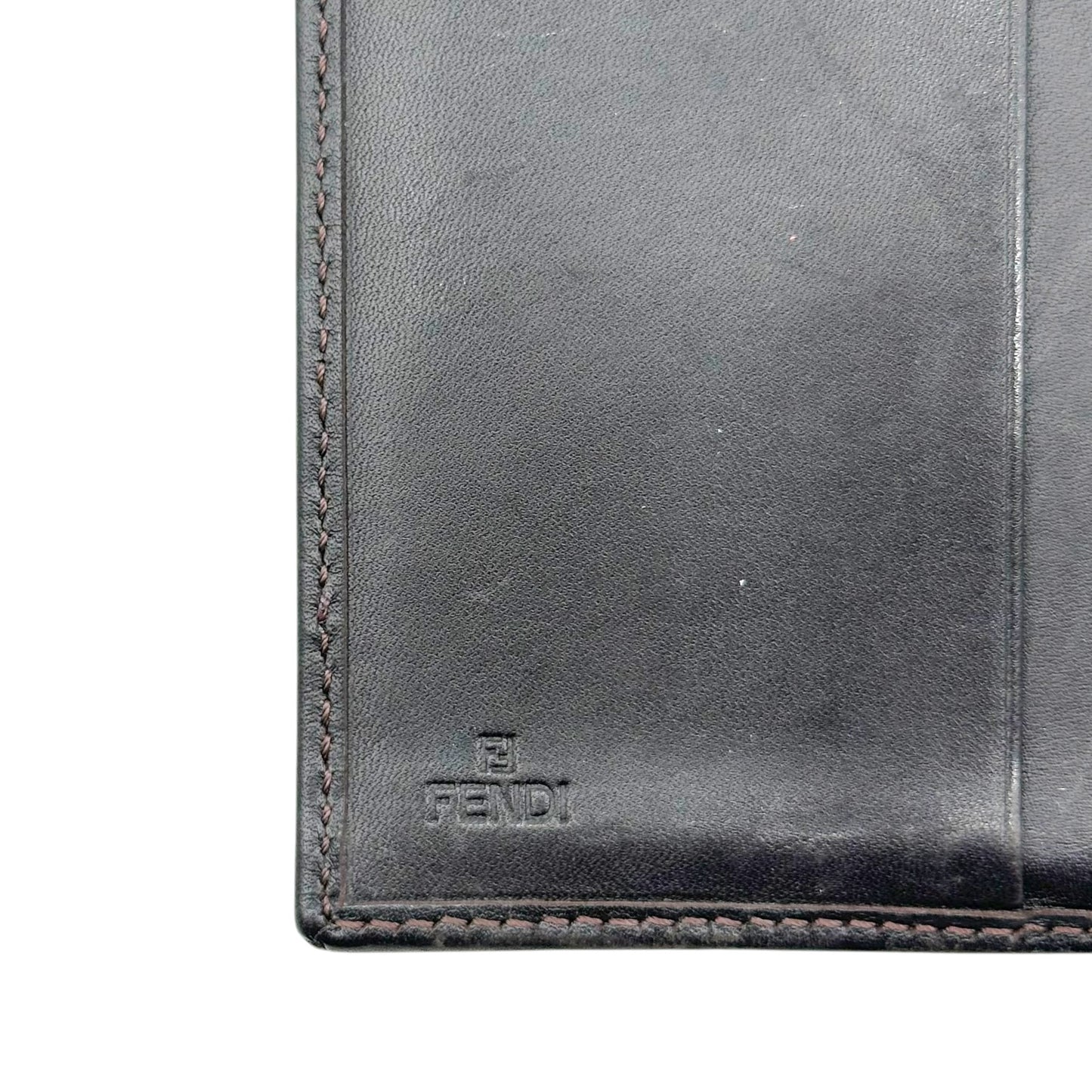 Fendi Tri-Fold Wallet Brown Zucchino Monogram Fabric