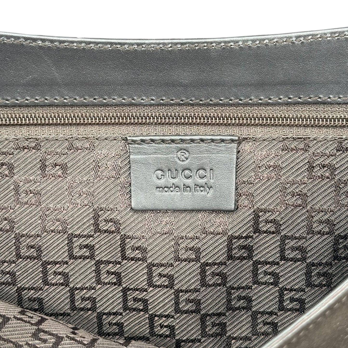 Gucci by Tom Ford Black Suede Bamboo Top Handle East West Bag