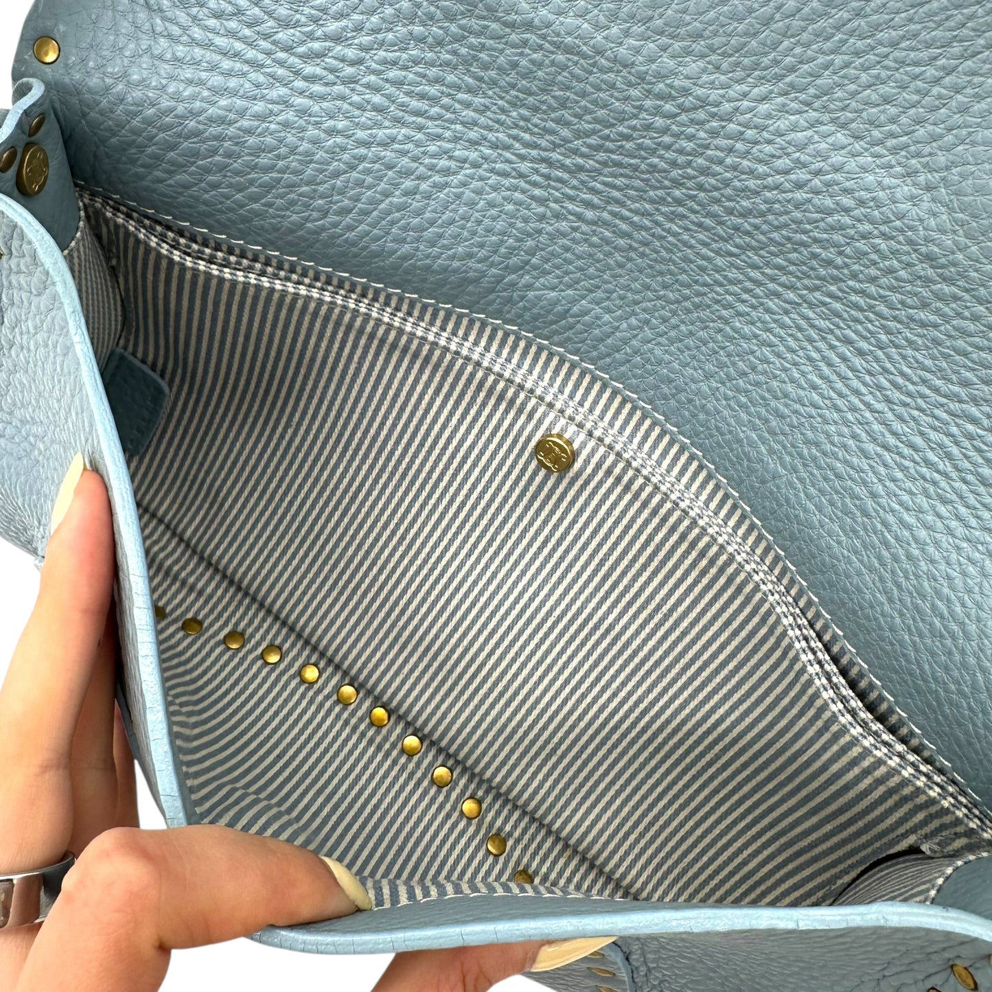 Celine Light Blue Leather Poulbot Bag