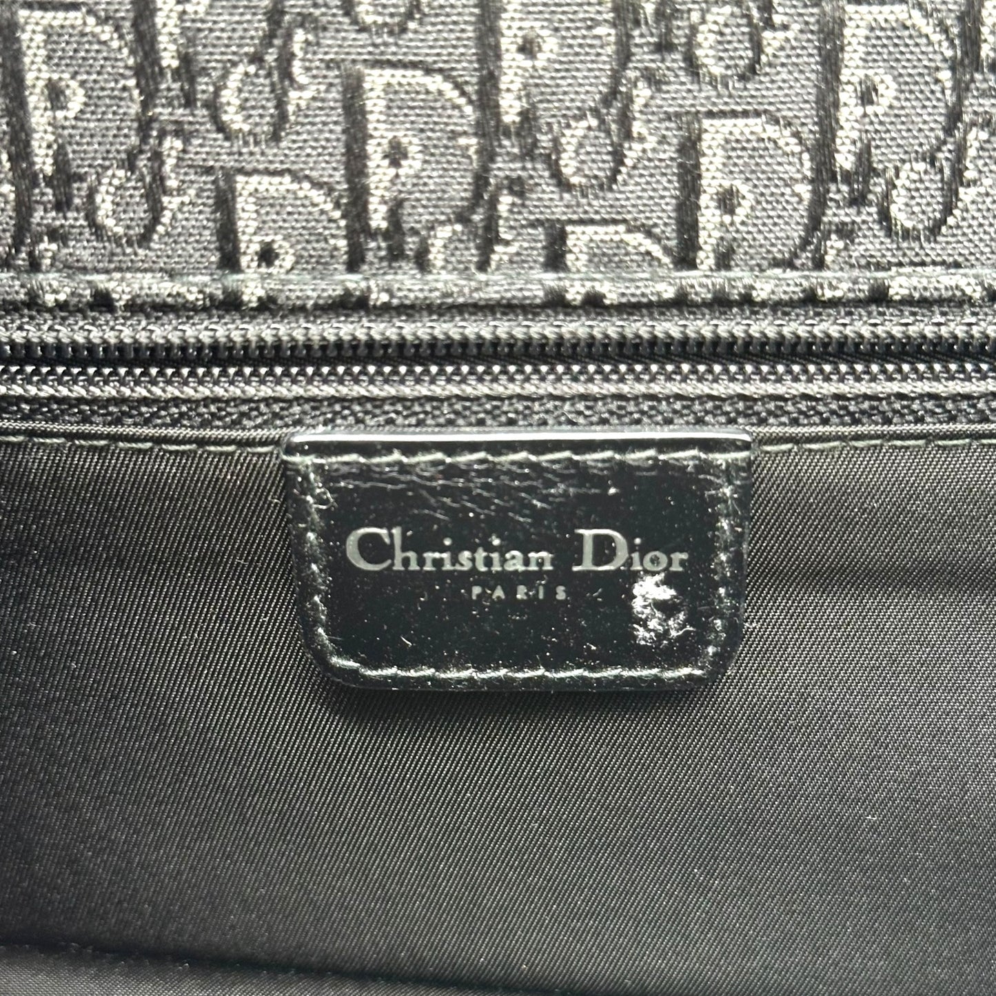 Christian Dior Black Trotter Monogram D'Trick Shoulder Bag