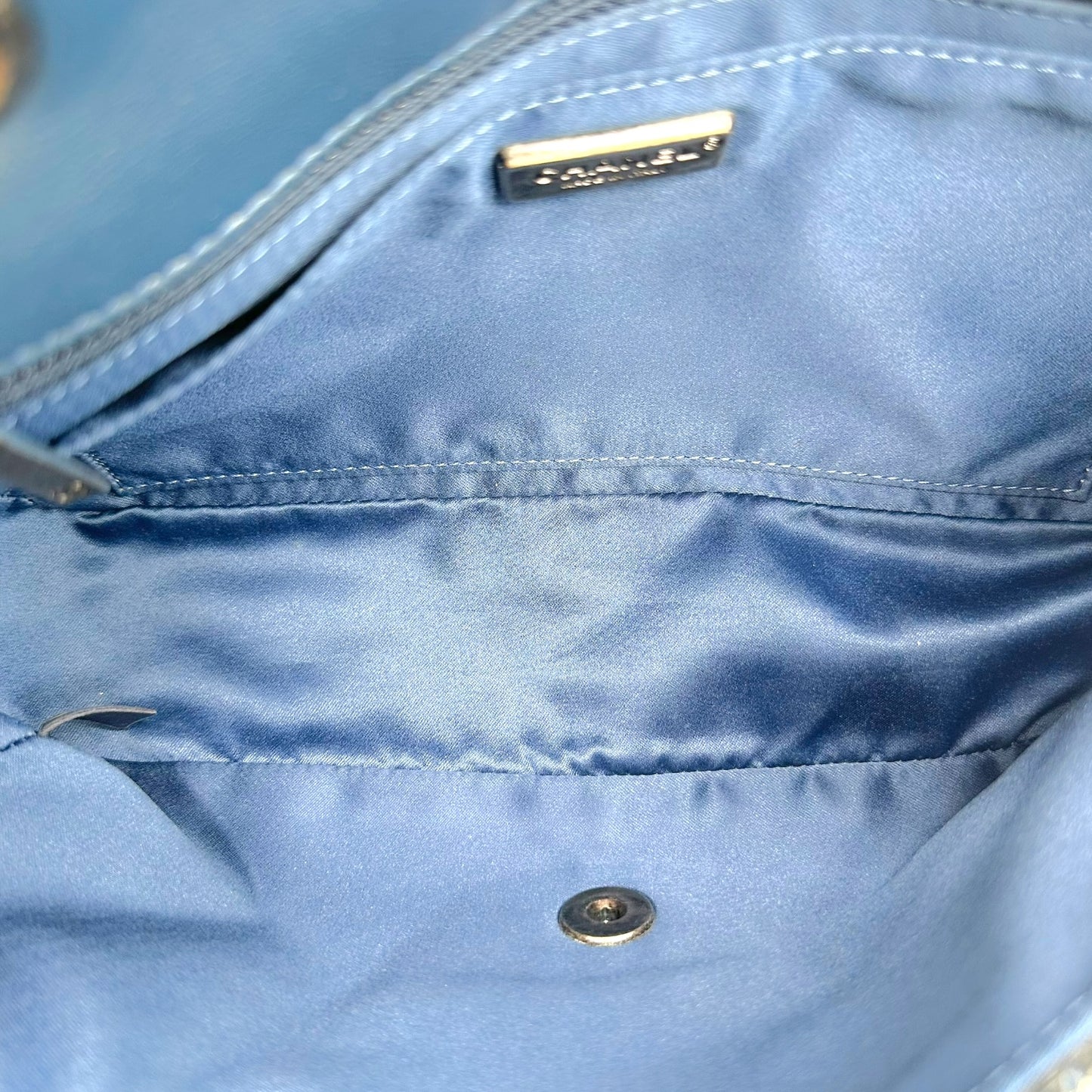 Chanel Medium Flap Bag Silver Blue Sequin Design