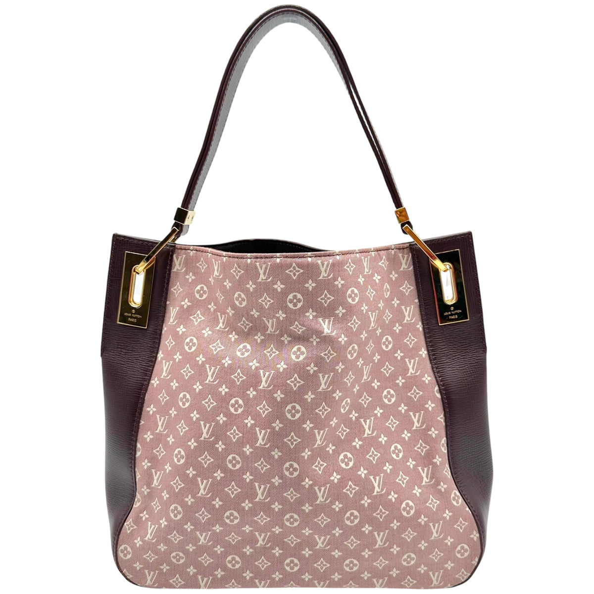 Louis Vuitton Burgundy Hobo Bag Lin Monogram Idylle