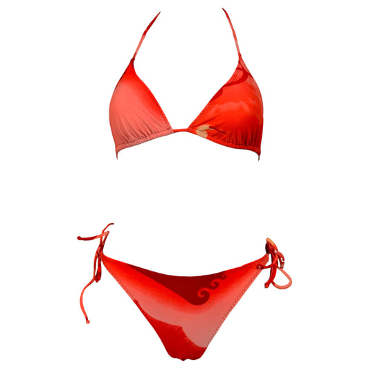 Jean Paul Gaultier Pink Salvatore Dali Printed Bikini Set