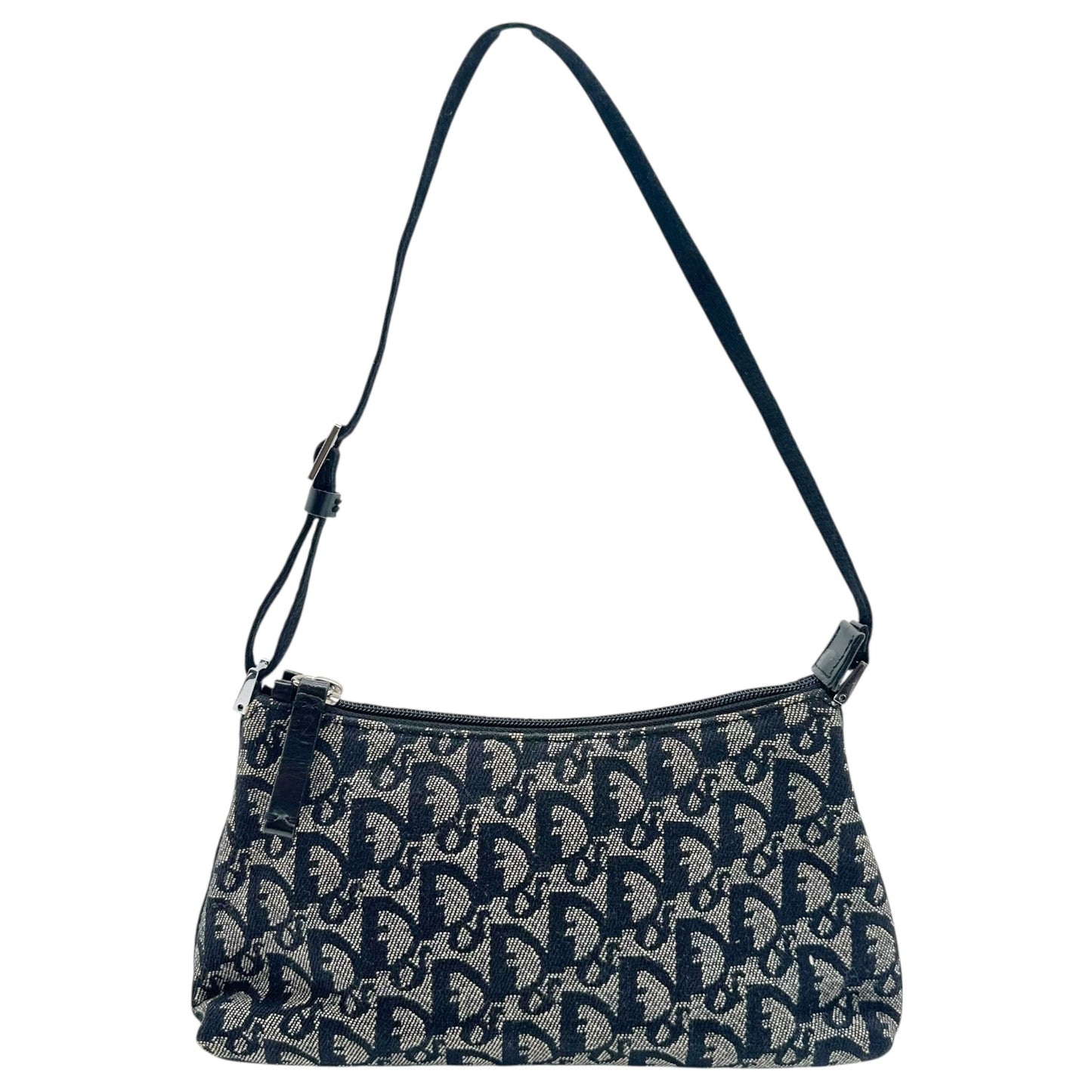 Christin Dior Black Trotter Monogram Shoulder Pochette Bag