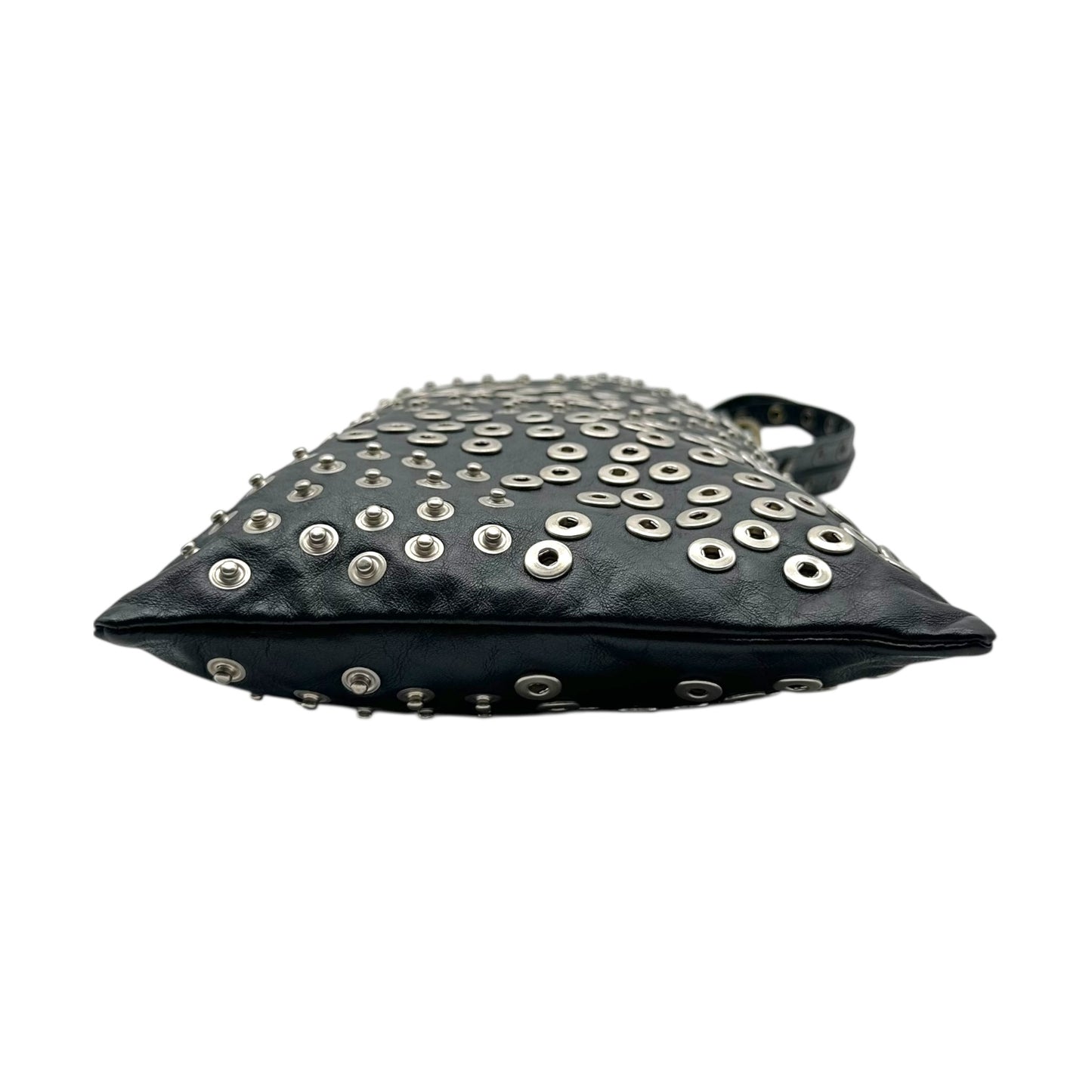 Dolce & Gabbana S/S 2003 Black Leather Multi-Snap Studded Tote Bag