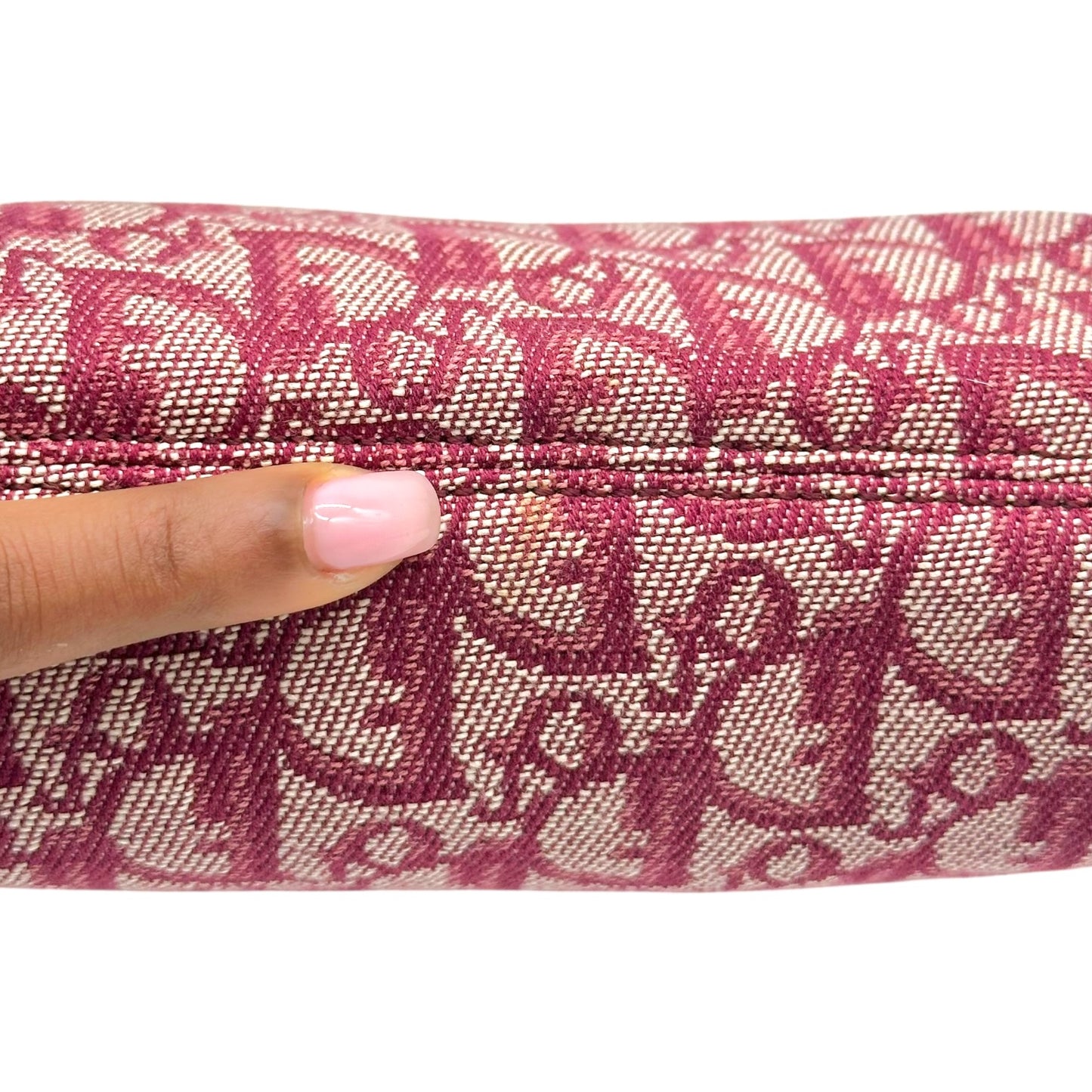 Christian Dior Red Trotter Monogram Shoulder Pochette Bag