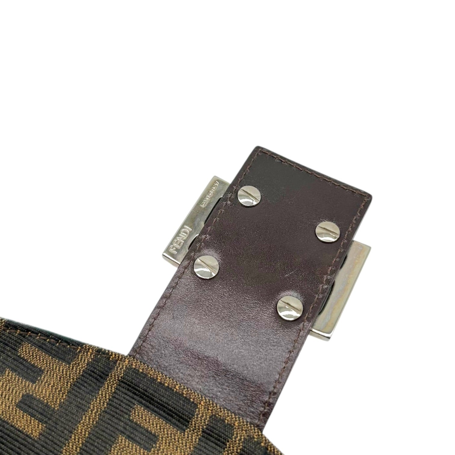 Fendi Monogram Square Fold-Over Baguette Bag