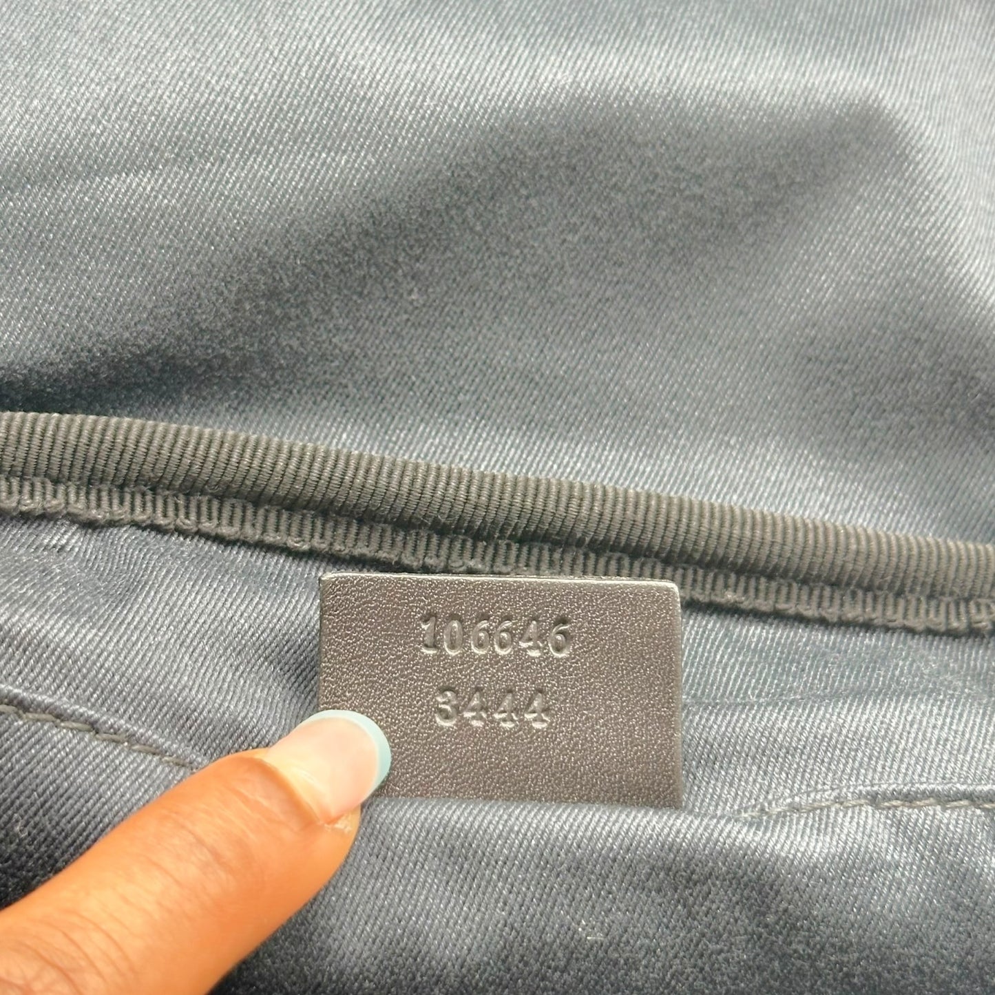 Gucci Black Canvas Monogram Mini Vanity Bag