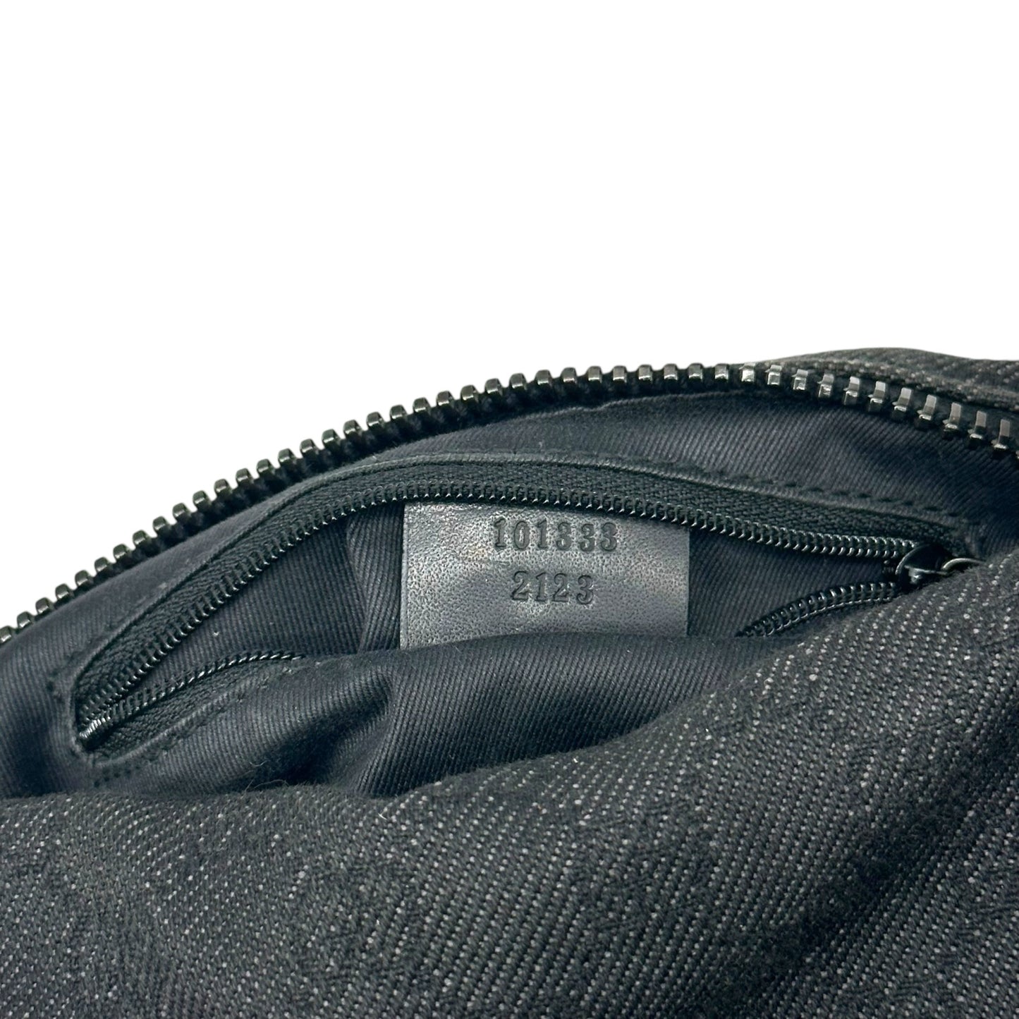 Gucci Gray Denim Monogram Mini Hobo Bag