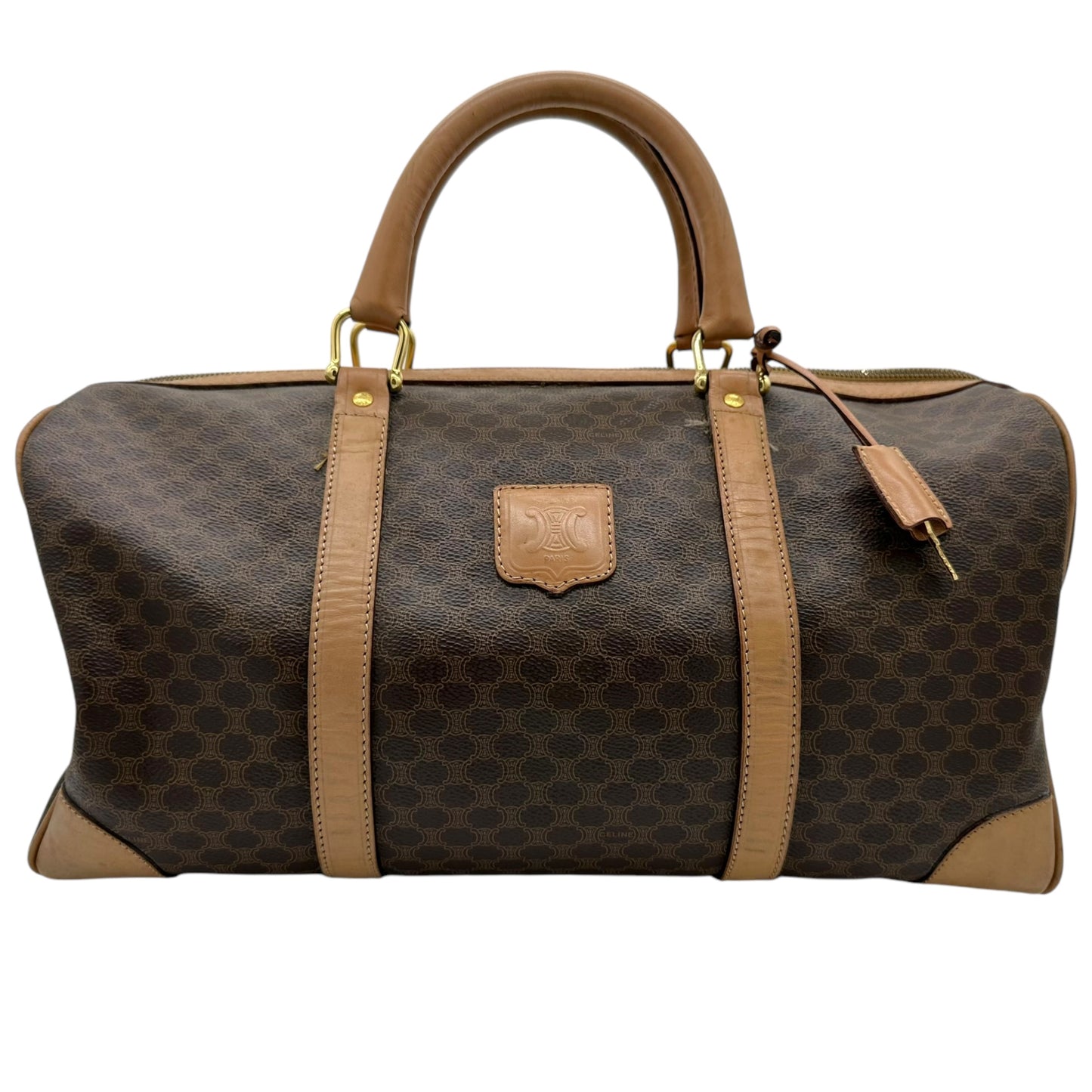 Celine Macadam Brown Monogram Duffle Bag