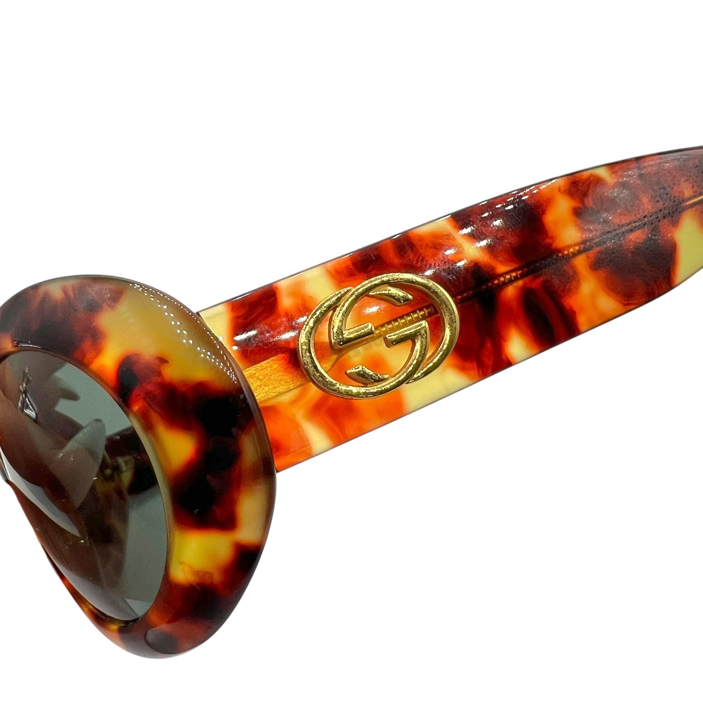 Gucci by Tom Ford GG2400 Tortoise Oversized Round Sunglasses
