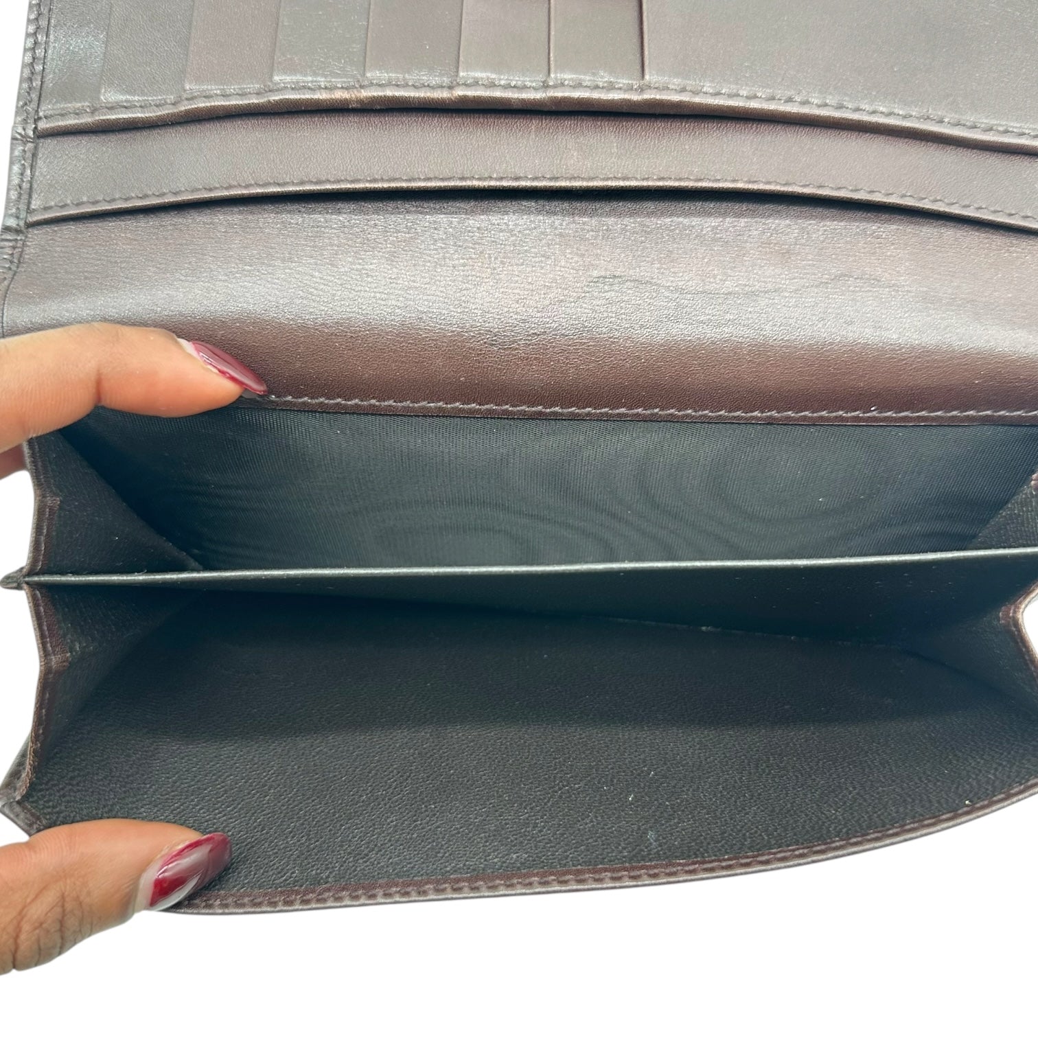 Gucci Brown Guccissima Embossed Monogram Long Wallet - Outfit Repeater