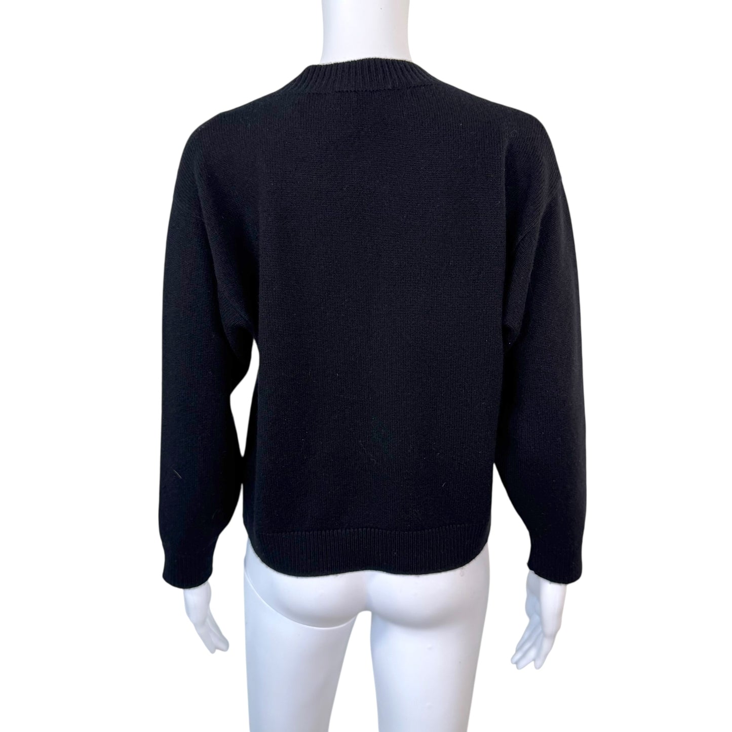 Dolce & Gabbana Black Cashmere Cardigan w/ Mismatched Buttons - Outfit Repeater