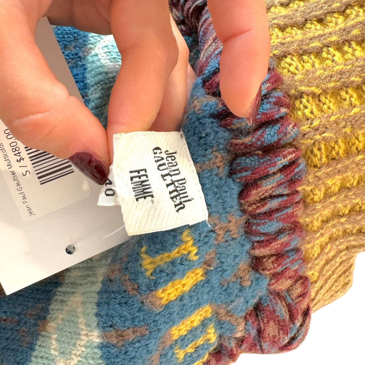 Jean Paul Gaultier Multicolor Knit Zip-Up Sweater Set