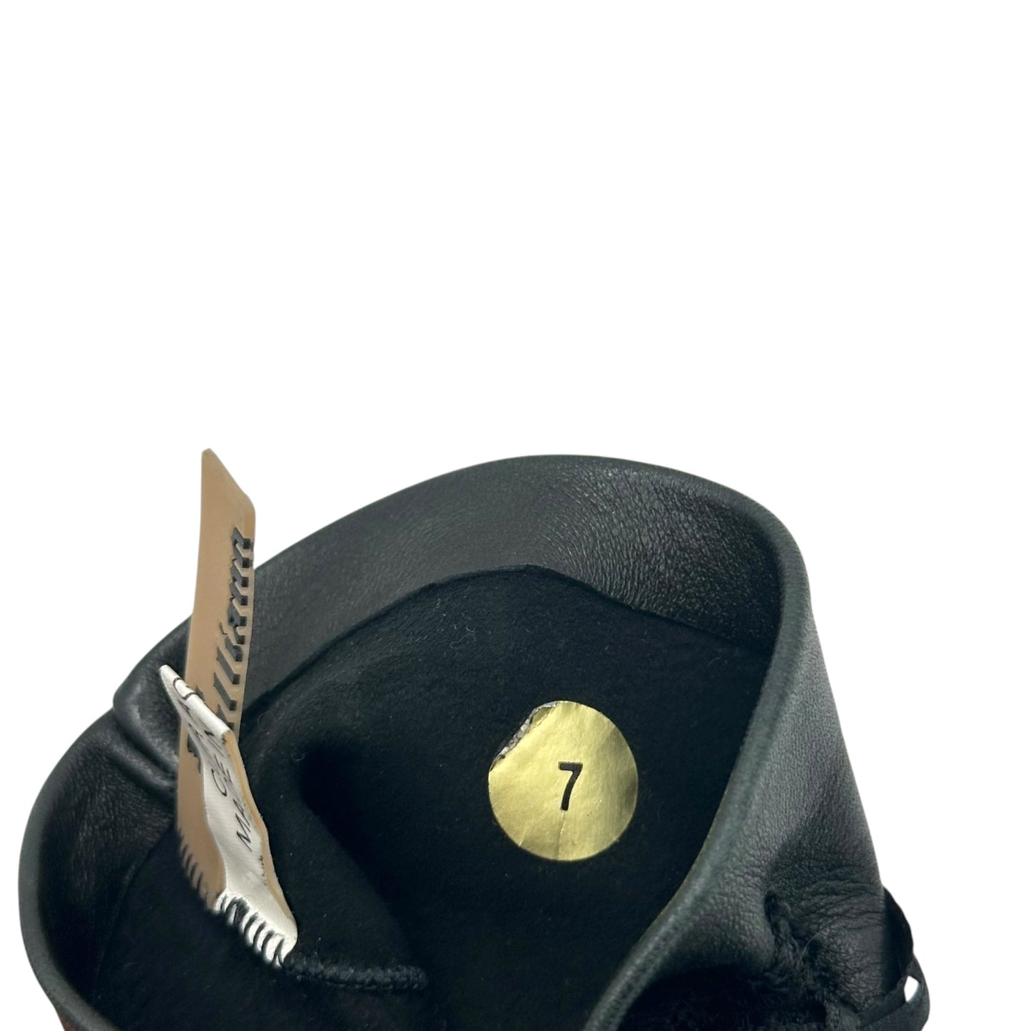 John Galliano Black Lambskin & Lace Lace-Up Gloves