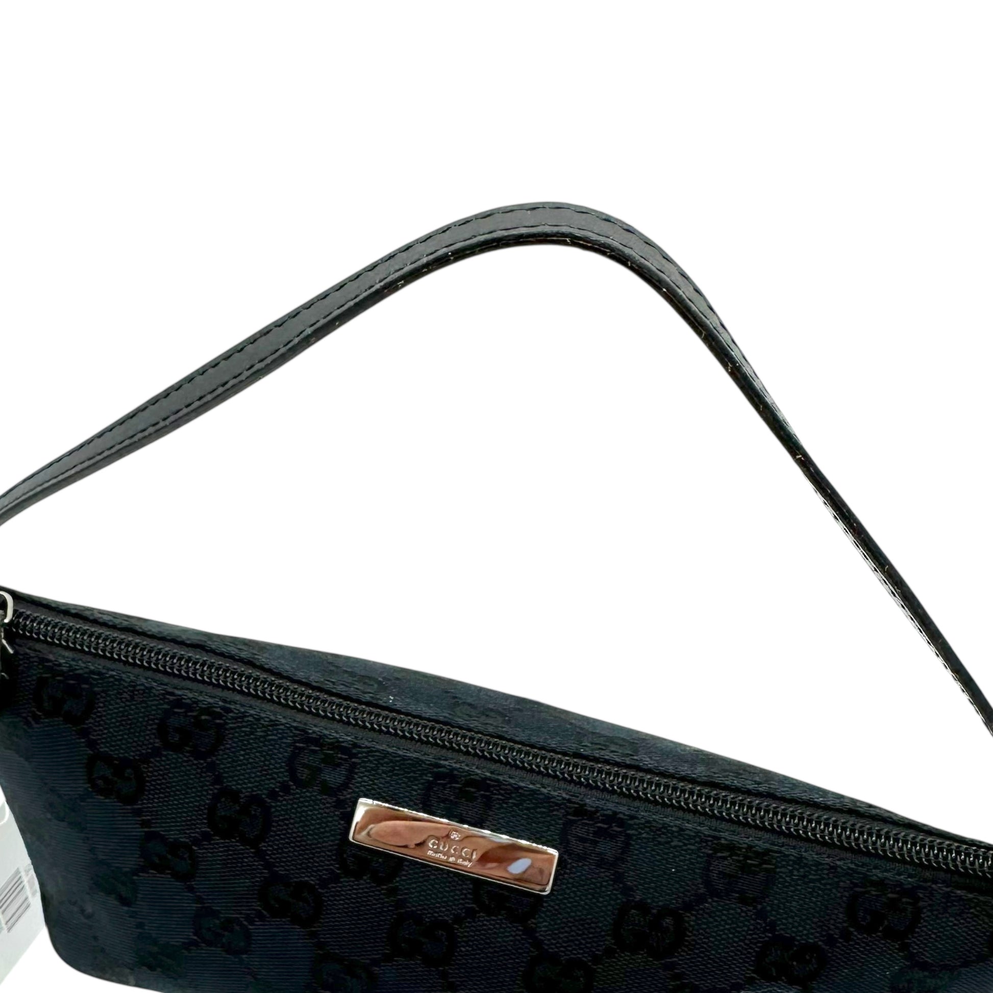 Gucci Black Monogram Canvas Boat Bag Pochette - Outfit Repeater