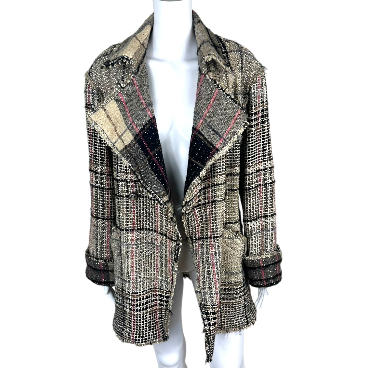 Chanel Autumn 2005 Pink & Brown Tweed Jacket