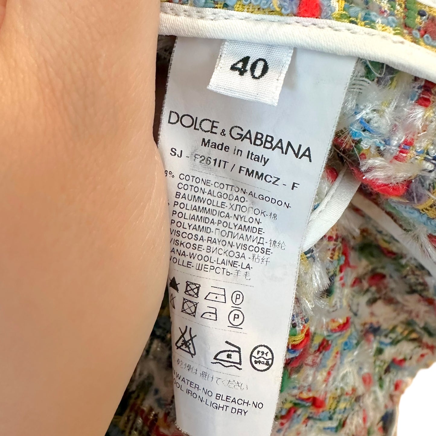 Dolce & Gabbana Primary Colored Tweed Jacket
