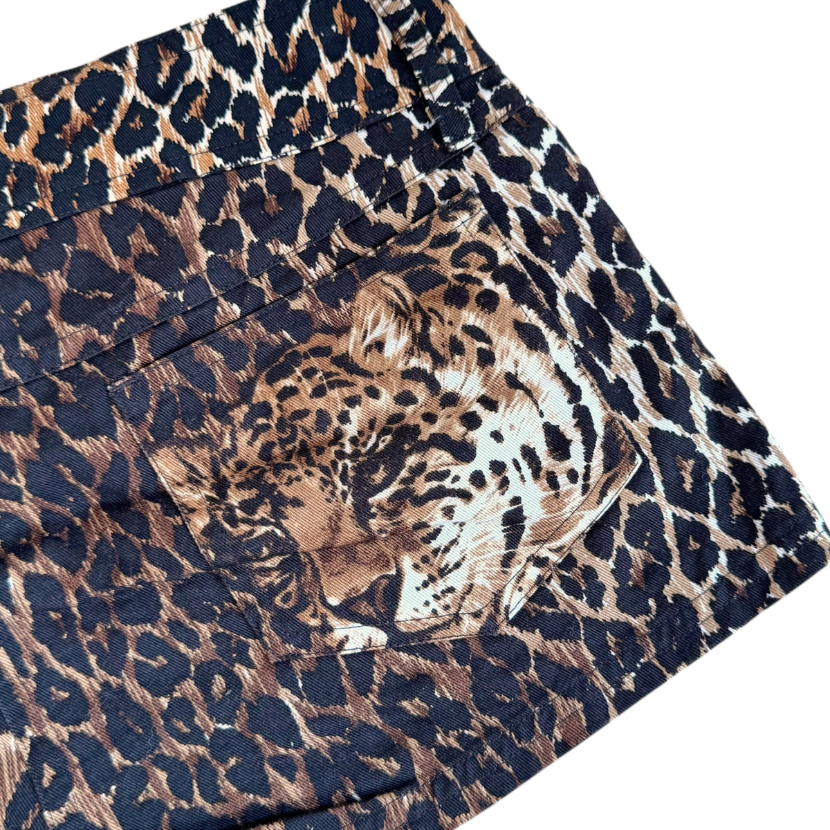 Dolce & Gabbana Leopard Print Low Rise Beach Shorts