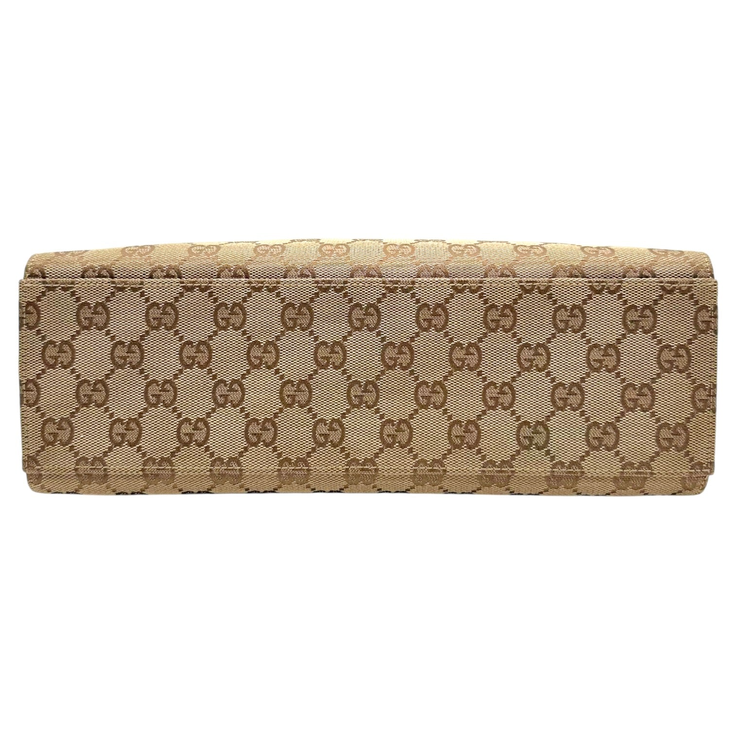 Gucci Tan Monogram Bamboo Handle Mini Tote Bag