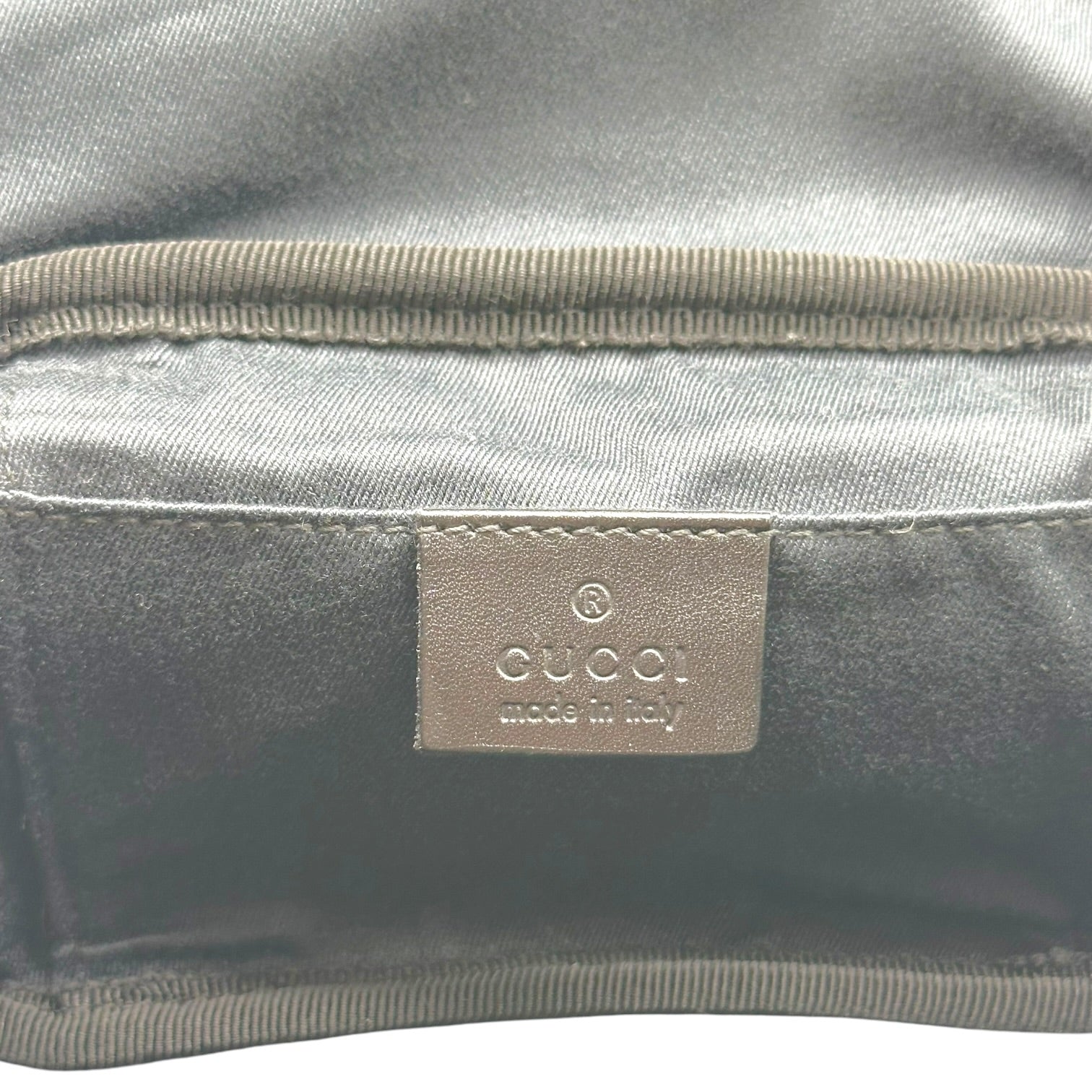 Gucci Black Canvas Monogram Mini Vanity Bag