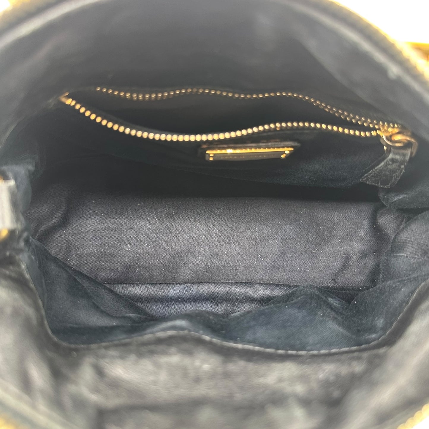 Miu Miu Black Quilted Leather & Gold Handles 2-Way Crossbody Clutch Bag