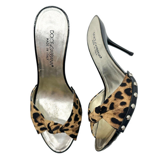 Dolce & Gabbana Leopard Print Mule Heels