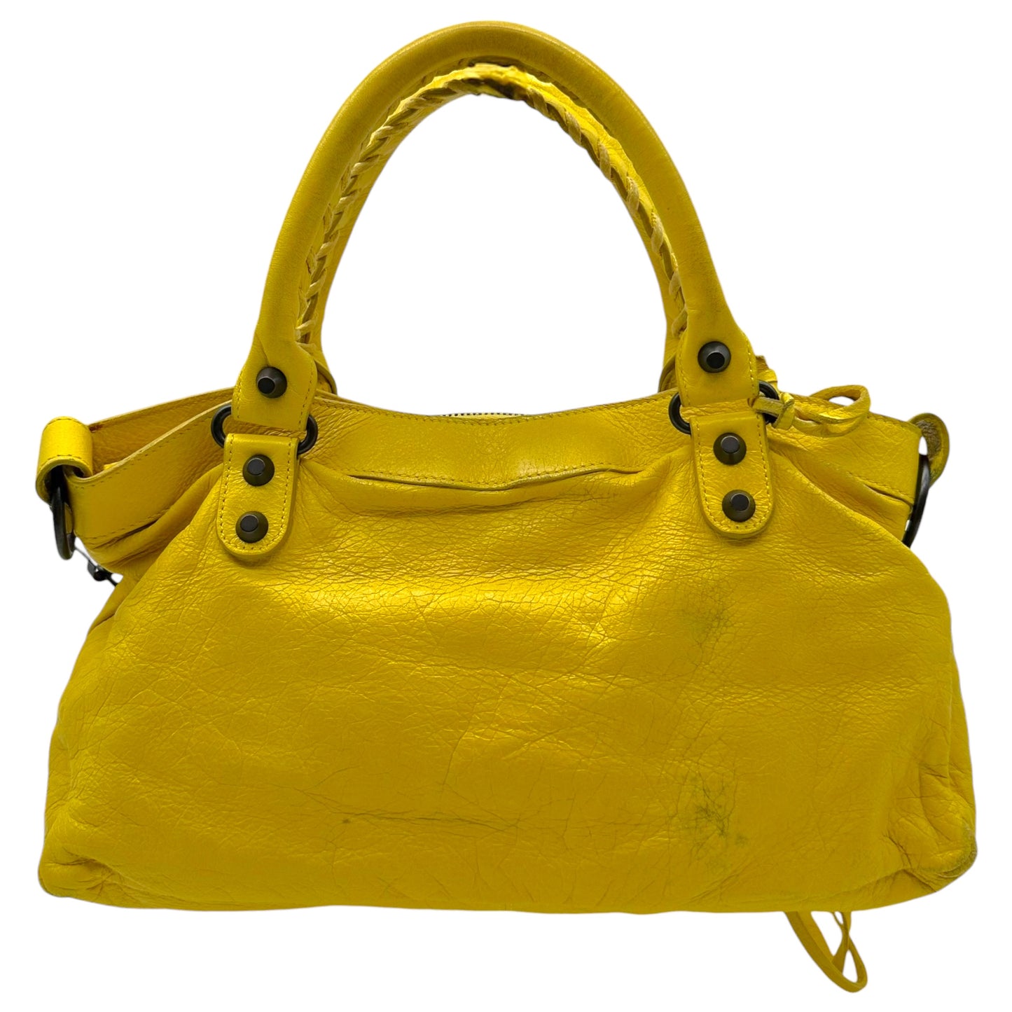 Balenciaga Yellow Leather First City Bag