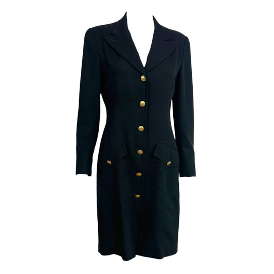 Gucci Black Wool Longline Blazer Jacket 1990s Vintage