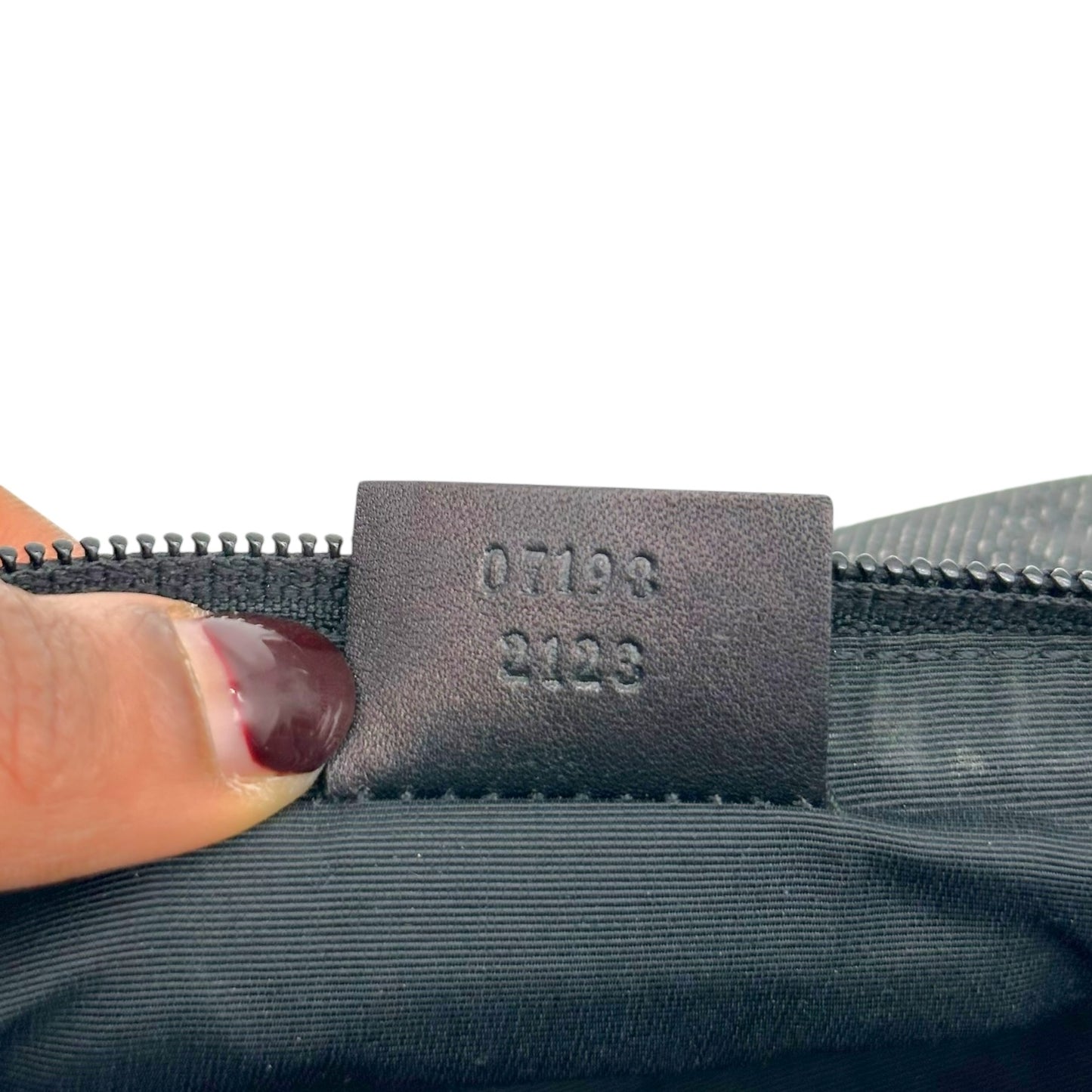 Gucci Gray Denim Monogram Boat Pochette Mini Bag