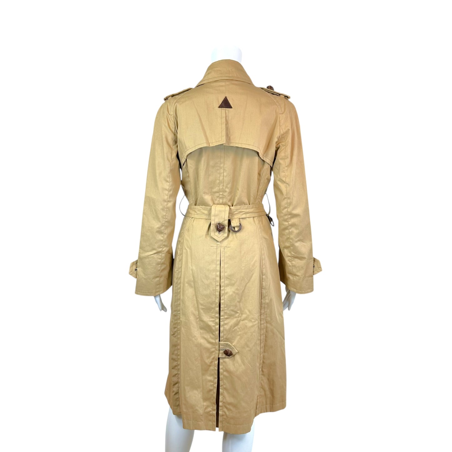 Dsquared2 Beige Trench Coat With Woven Leather Buttons