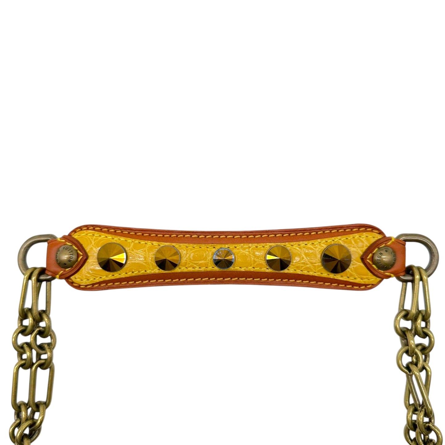 Louis Vuitton Brown & Gold Trompe L'oeil Studded Pochette Bag