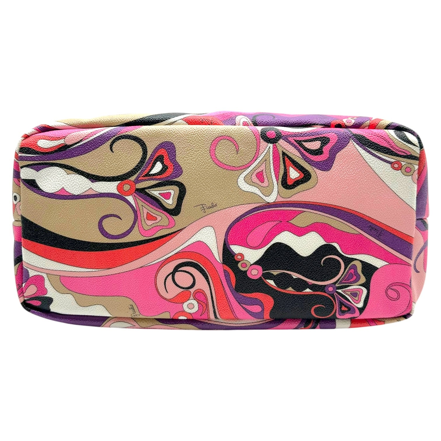 Emilio Pucci Small Canvas Tote Bag Pink Purple Print