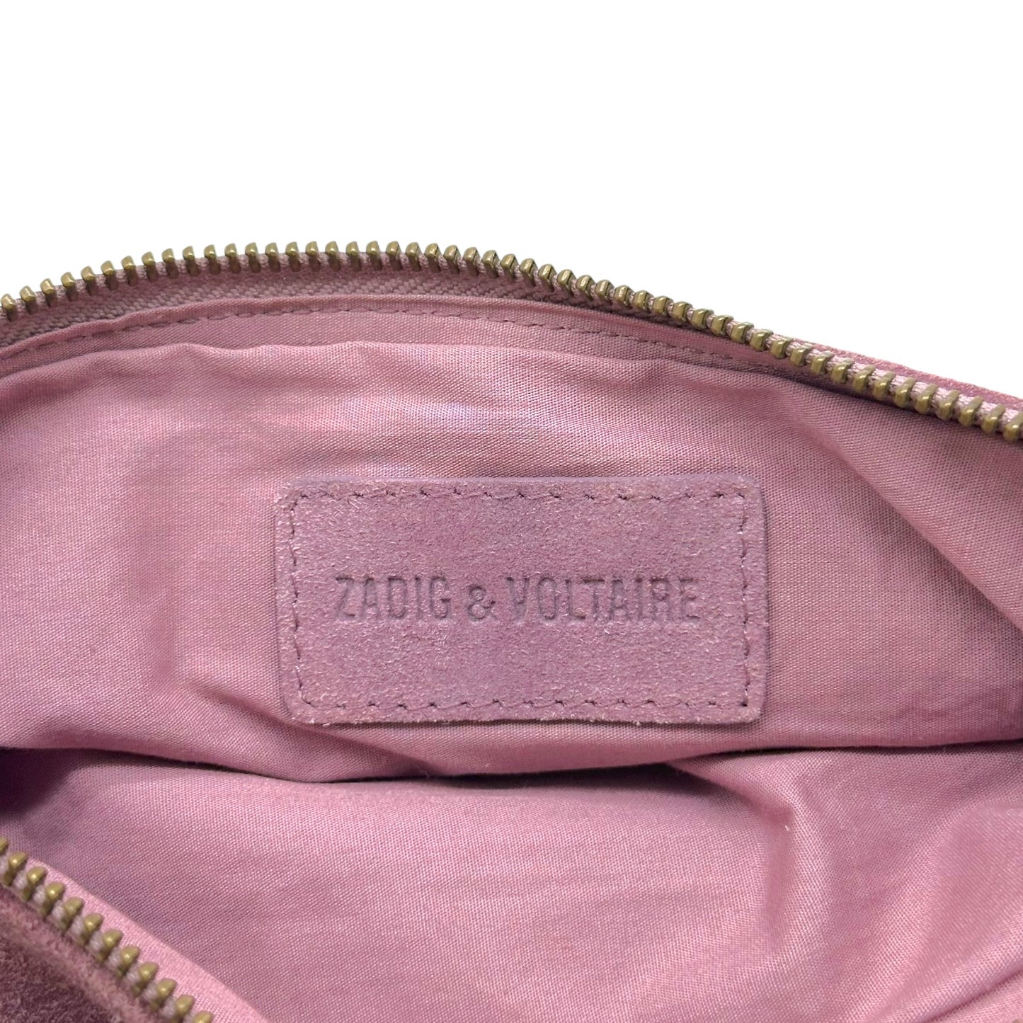 Zadig & Voltaire Purple Suede 2-Way Clutch Bag