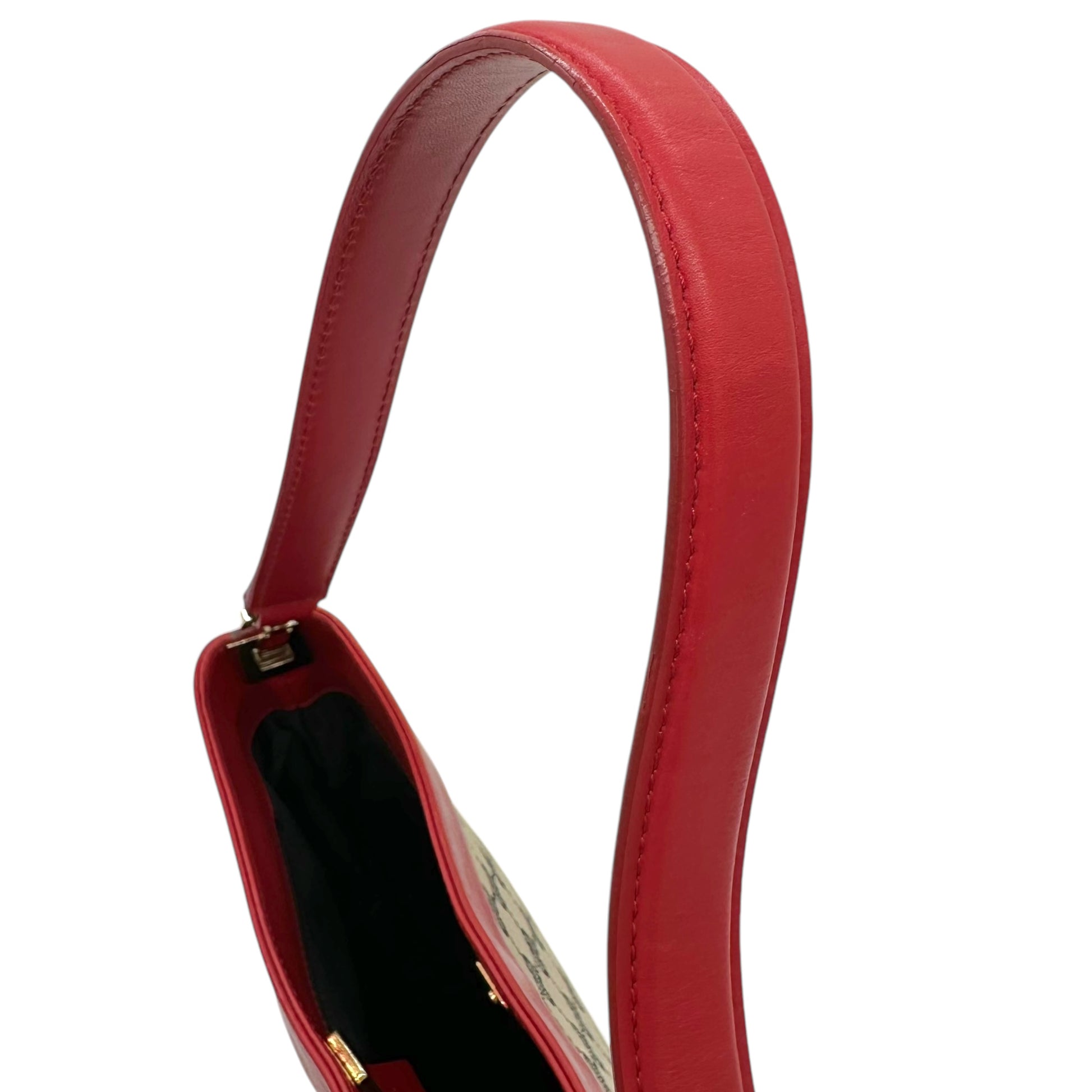 Gucci Gray Monogram Red Trim Tote Bag - Outfit Repeater