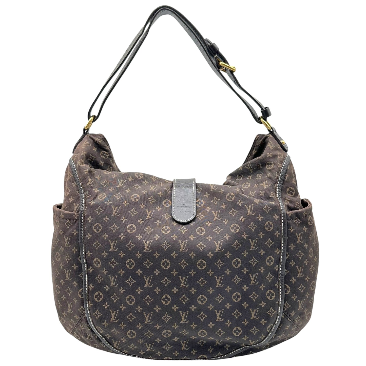 Louis Vuitton Brown Lin Canvas Monogram Romantic Hobo Bag
