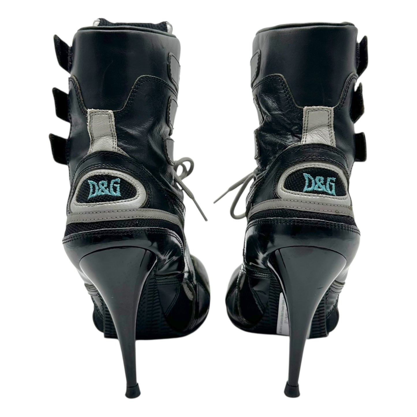 D&G Dolce & Gabbana Black Sneaker Stiletto Heels - Outfit Repeater