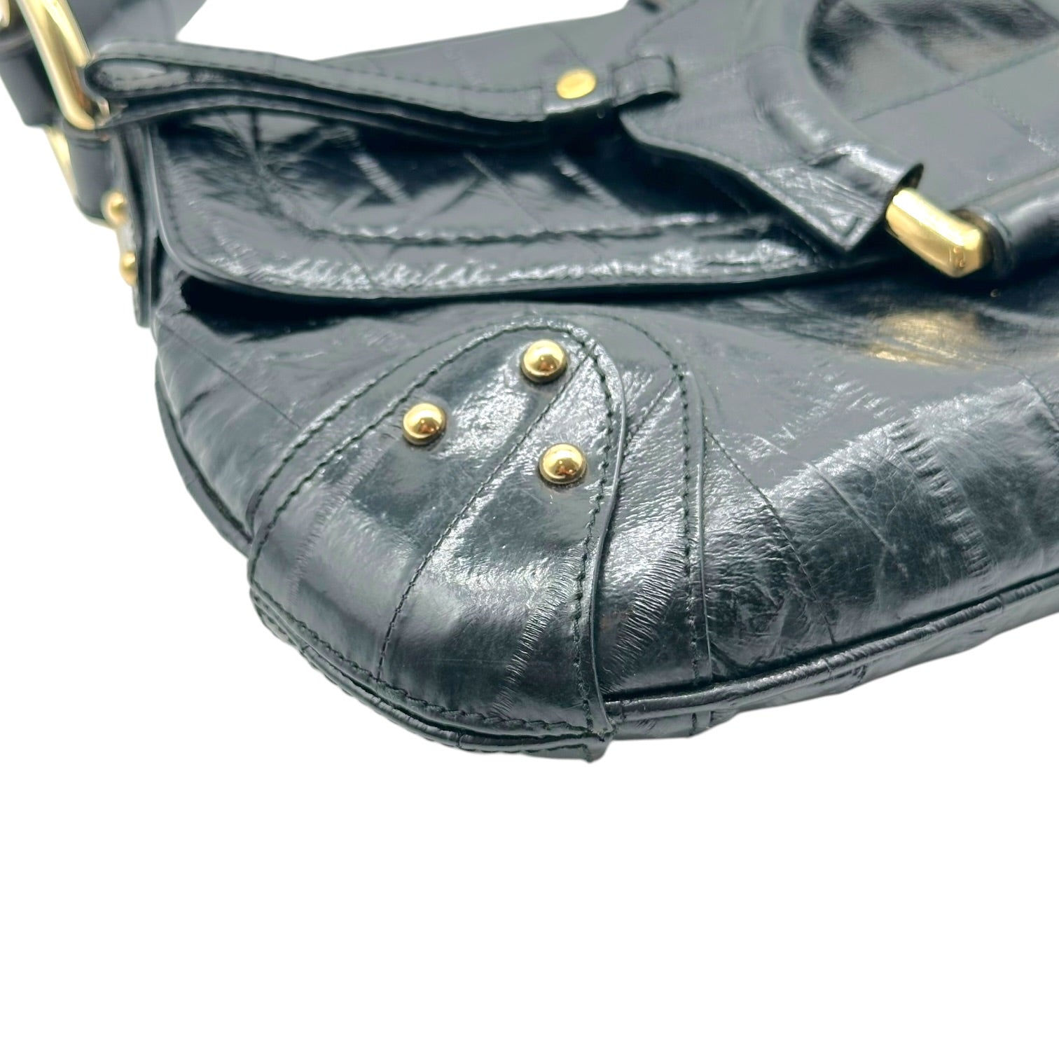 Dolce & Gabbana Black Eel Skin Shoulder Bag