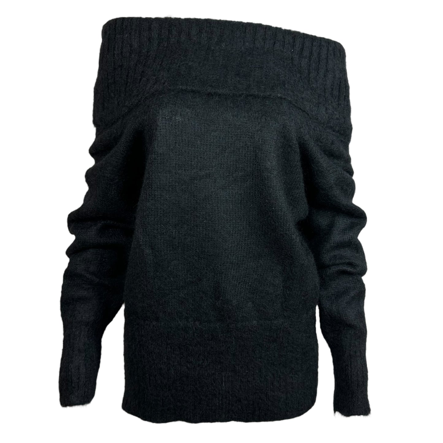 Dolce & Gabbana Black Mohair Off the Shoulder Sweater NWT