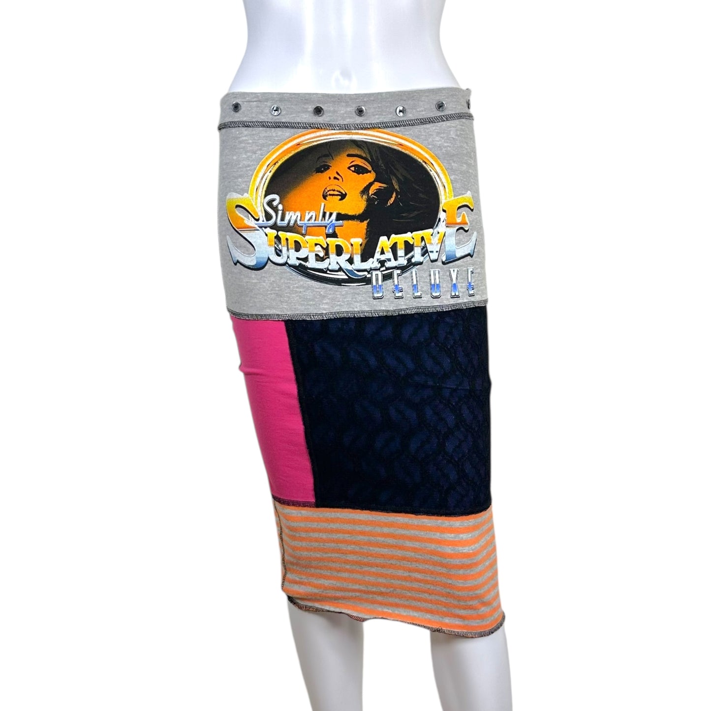 D&G Dolce & Gabbana 'Simply Superlative Deluxe' Patchwork Midi Skirt