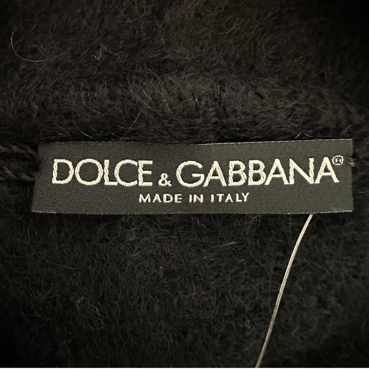 Dolce & Gabbana Black Mohair Off the Shoulder Sweater NWT