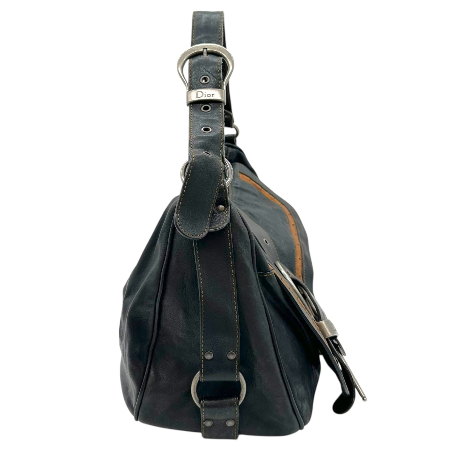 Christian Dior Black Gaucho Saddle Shoulder Bag - Outfit Repeater