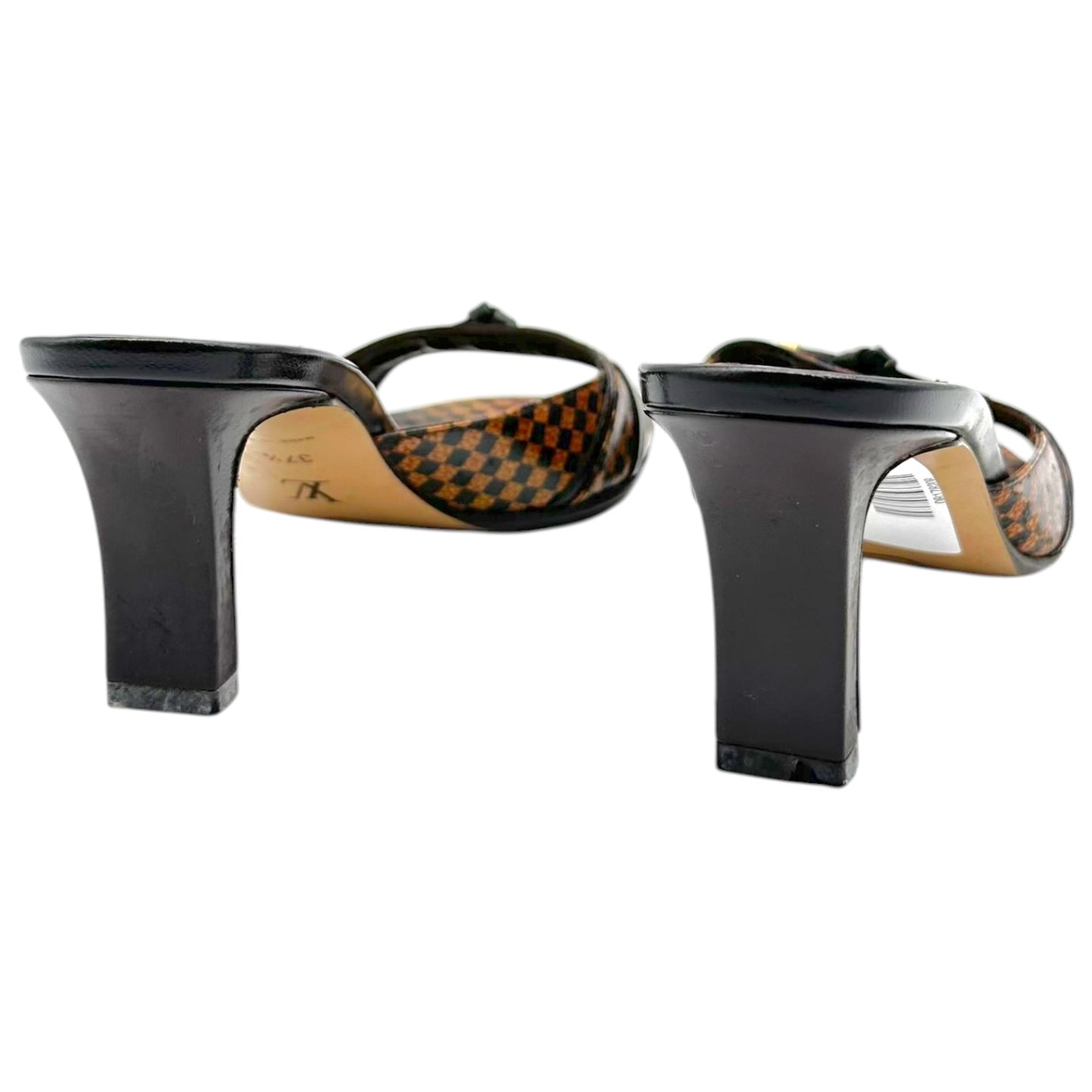 Louis Vuitton Brown Damier Kitten Heel Mules