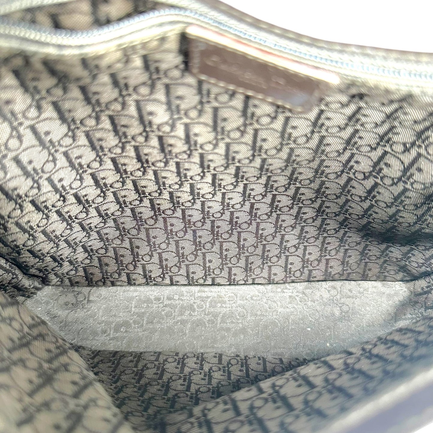 Christian Dior Brown Leather Silver Crossbody Bag