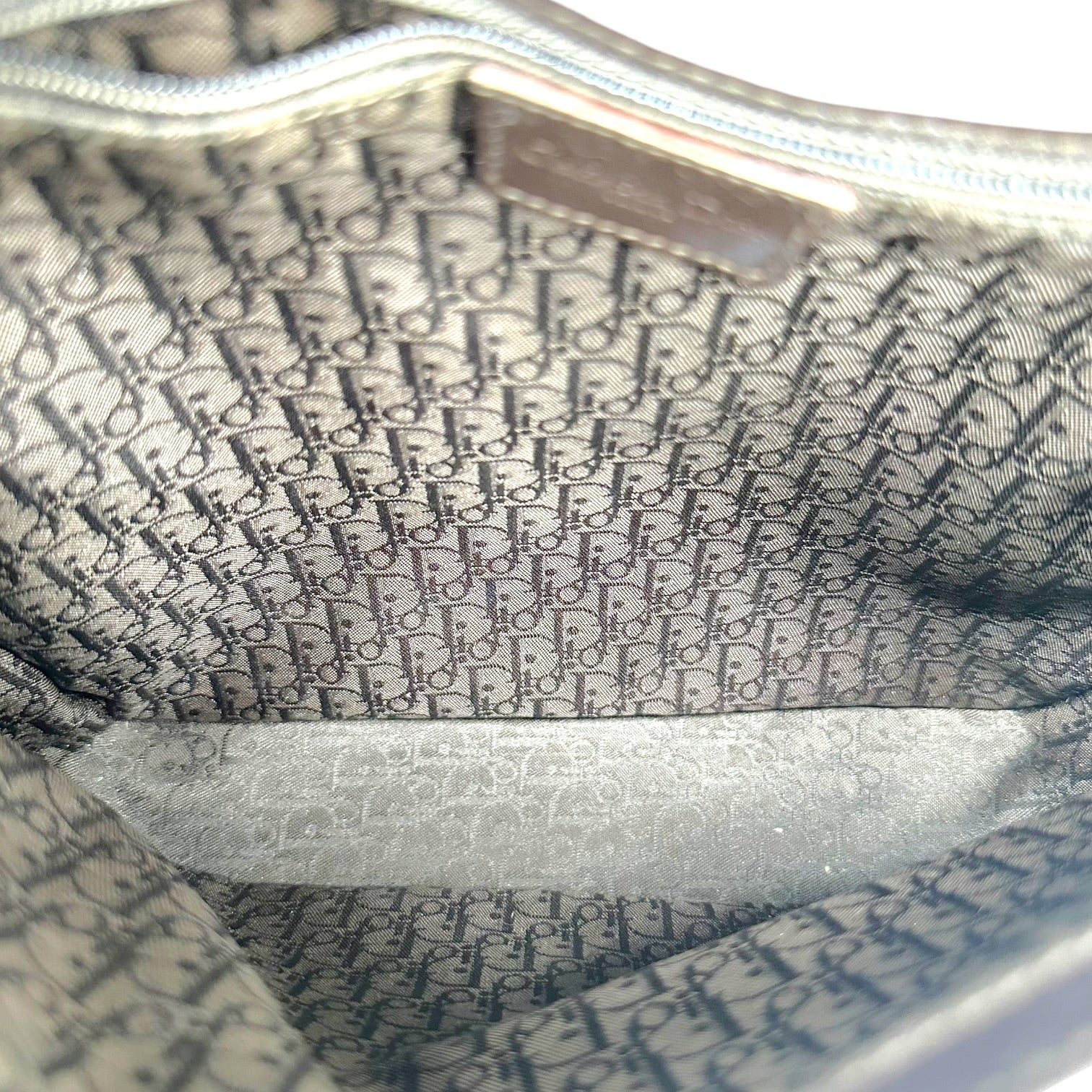Christian Dior Brown Leather Silver Crossbody Bag