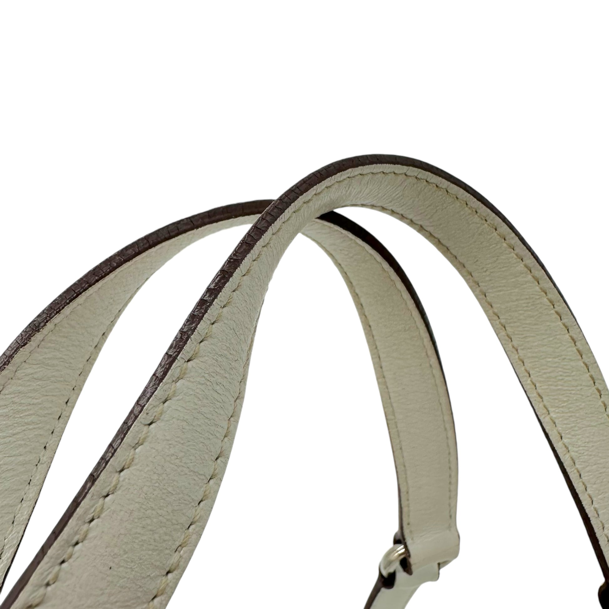 Loewe Studded Anagram White Leather Shoulder Bag - Outfit Repeater