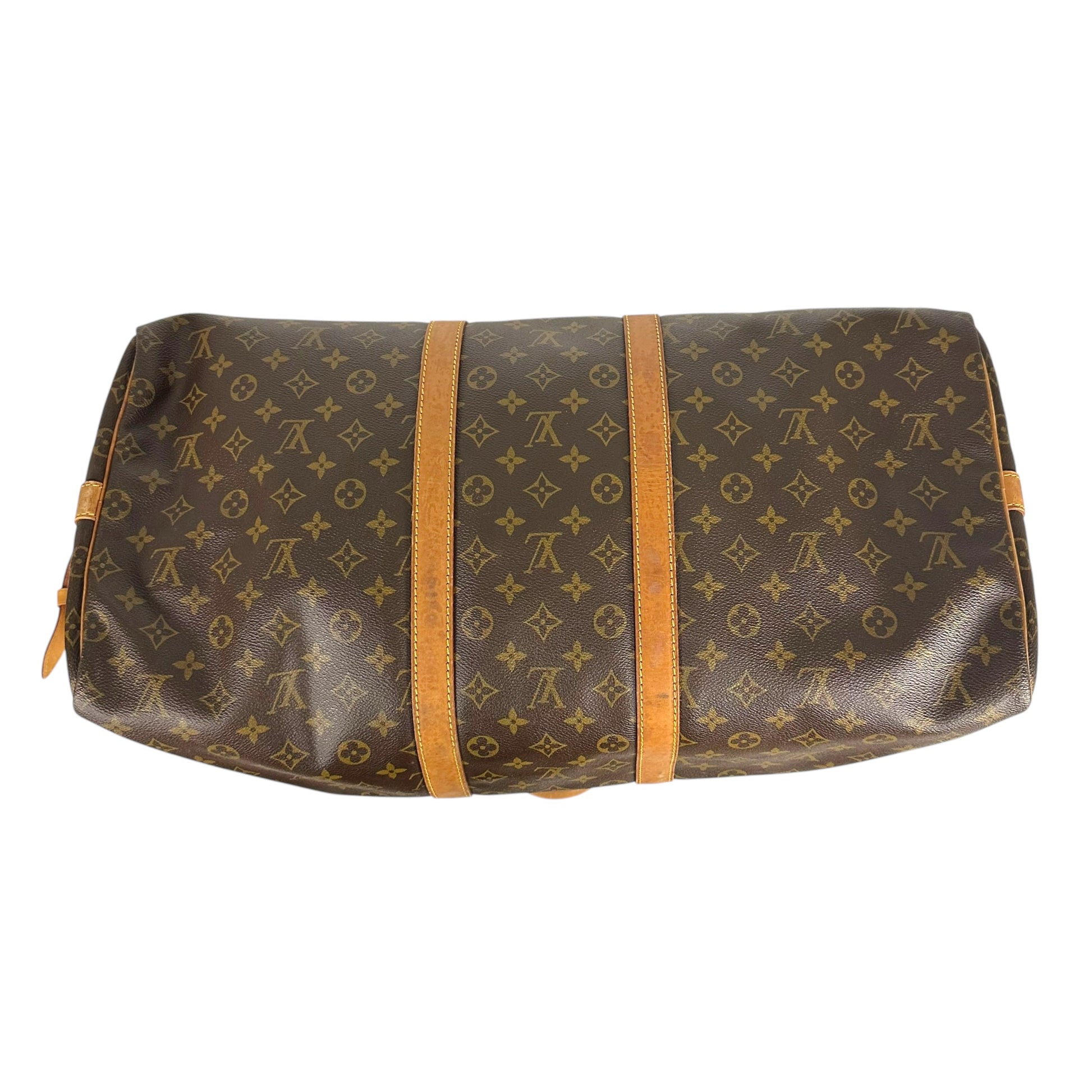 Louis Vuitton Monogram Duffle Bag Brown Leather