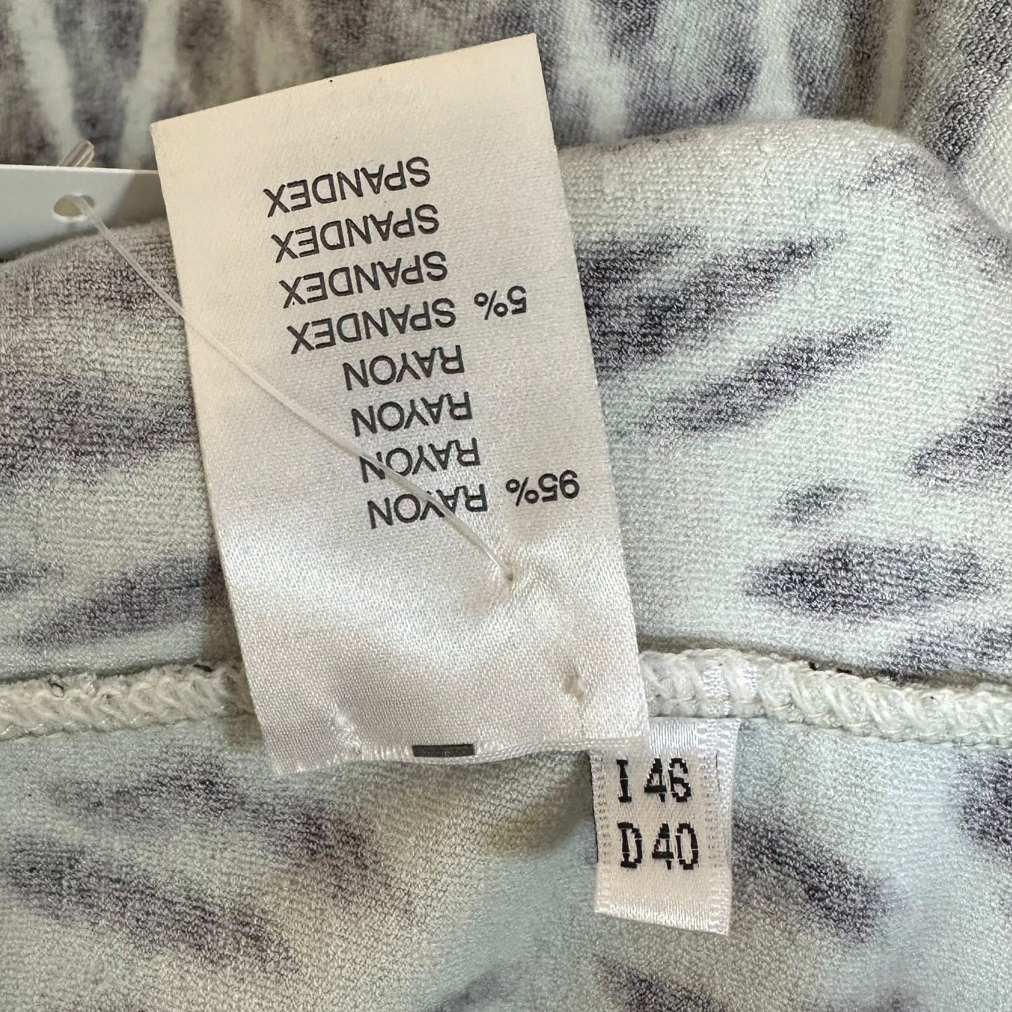 Blumarine Blue Leopard Print Knit Wrap Top