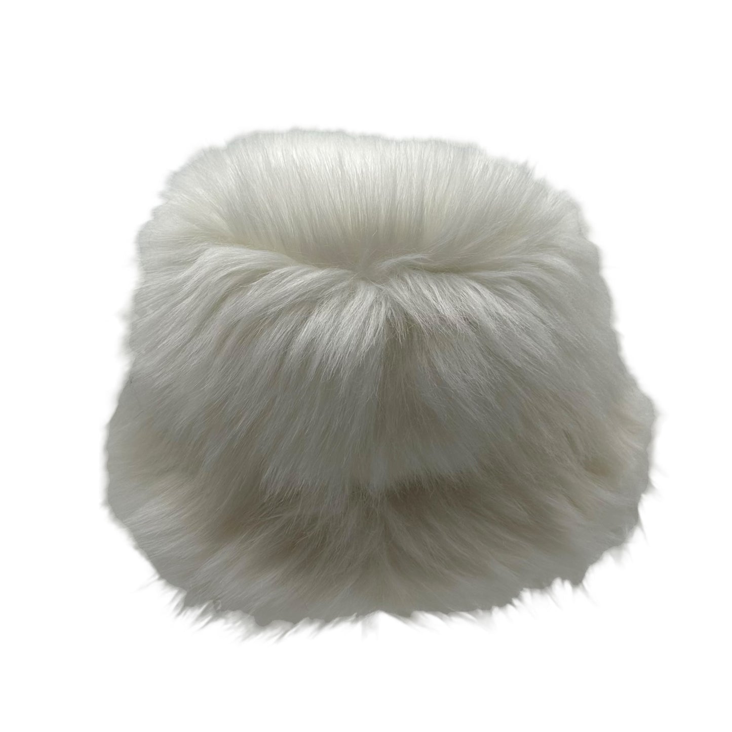 Dolce & Gabbana Black & White D&G Logo Faux Fur Bucket Hat